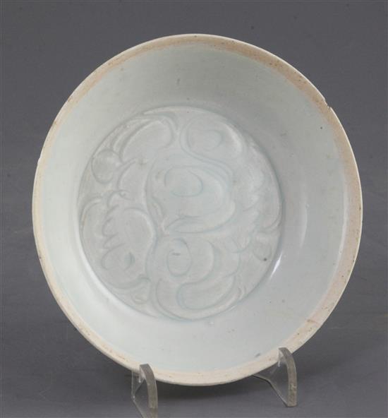 A Chinese Qingbai dish, early Song dynasty, diameter 13.5cm